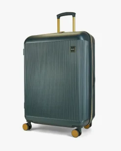 Rock Aria Large Suitcase - Green with Gold