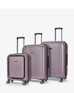 Rock Austin 3pc Suitcase Set - Purple