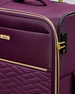 Rock Sloane 3pc Suitcase Set - Purple