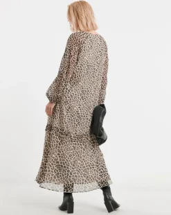 Ruffle Front Maxi Dress