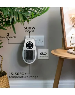 Russell Hobbs Ceramic 500W Plug Heater