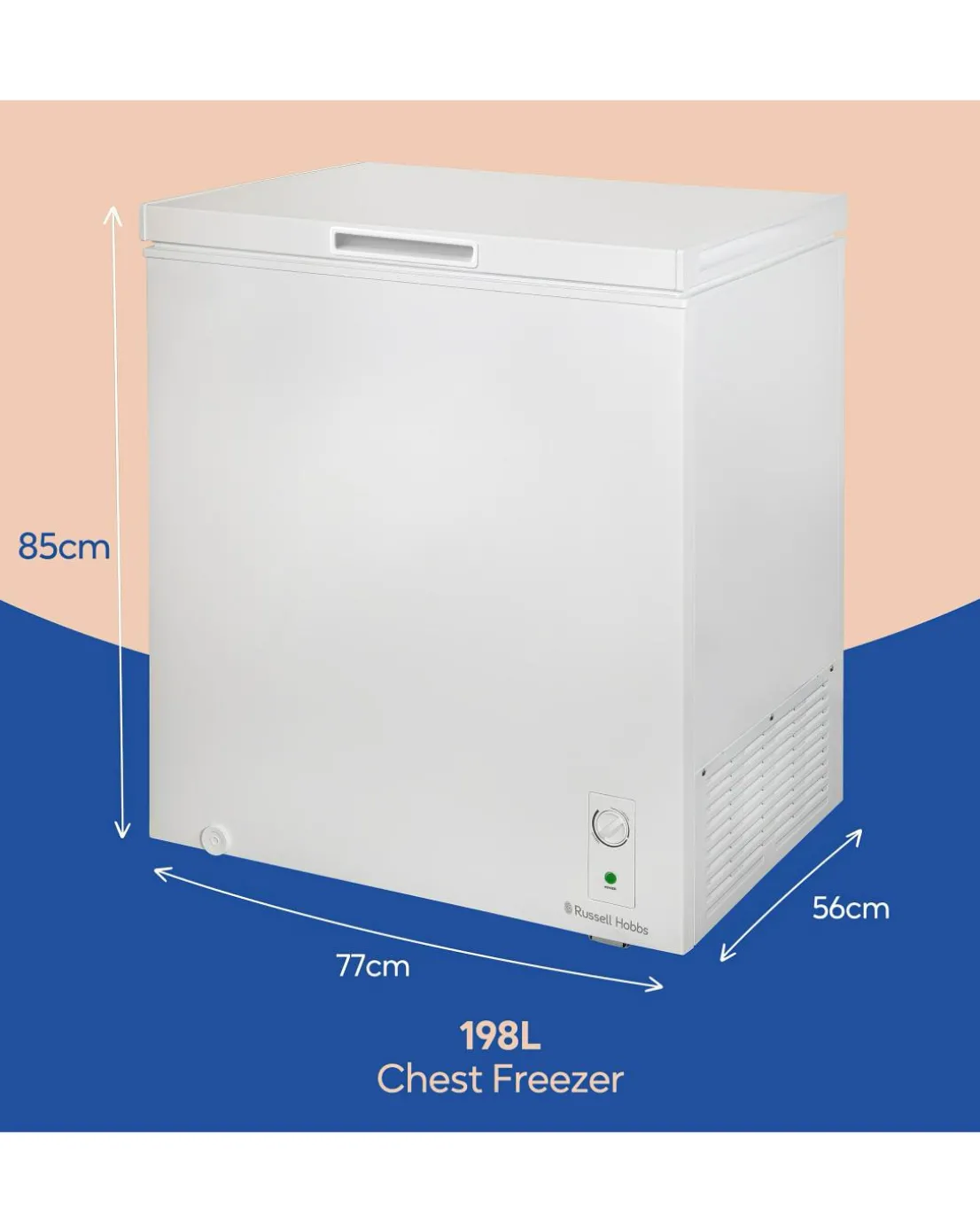 Russell Hobbs RH198CF0E1W 198 Litre Chest Freezer - White
