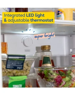 Russell Hobbs RH186FFF60B Frost Free Fridge Freezer - Black- E Rated 186 CM