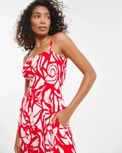 Shirred Bandeau Beach Jumpsuit