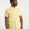 Short Sleeve Yellow Oxford Shirt Regular