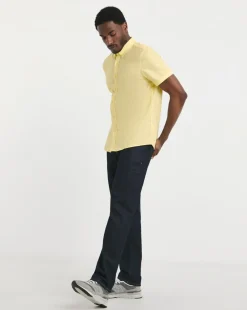 Short Sleeve Yellow Oxford Shirt Regular