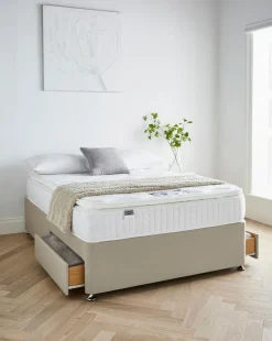Silentnight 1000 Pocket Pillowtop Memory Divan Set with 2 Drawers