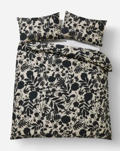 Silhouette Floral Duvet Cover Set