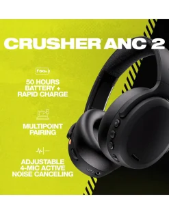 Skullcandy Crusher ANC 2 Wireless Over-ear Headphones - True Black