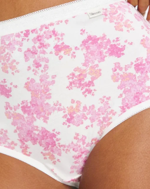 Slimma 4 Pack Full Brief Knickers Pastel Floral
