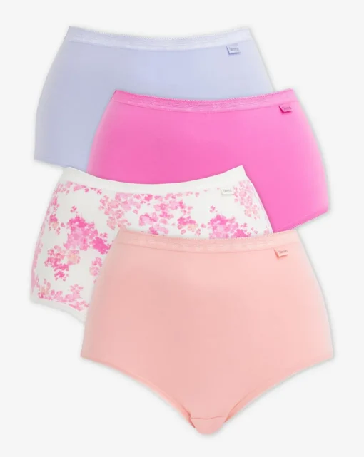 Slimma 4 Pack Full Brief Knickers Pastel Floral