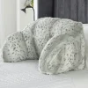 Snow Leopard Print Faux Fur Cuddle Cushion - Grey
