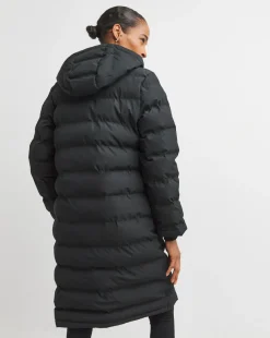 Snowdonia Black Showerproof Long Padded Jacket