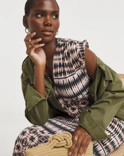 Soft Touch Jersey Midi Dress With Zip Front