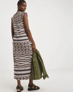 Soft Touch Jersey Midi Dress With Zip Front