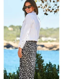 Sosandar Denim Jacket with Silver Button Detail