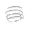 Sterling Silver CZ Band Spriral Ring