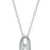 Sterling Silver 9mm Initial Necklace