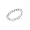Sterling Silver Ribbed Band Stacking Ring