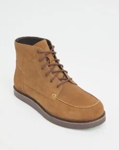 Suede Lace Up Boot Wide