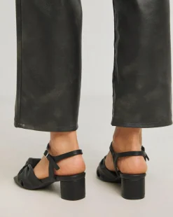 Tamika Volume Twist Flexible Sole Block Heel Sandals Wide E Fit