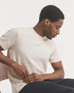 Textured Crew Neck T-Shirt