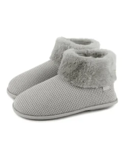 totes Ladies Knit Boot Slippers