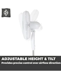 Tower 16 Inch Oscillating White Stand Fan