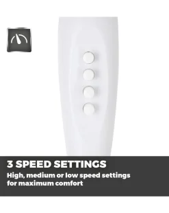 Tower 16 Inch Oscillating White Stand Fan