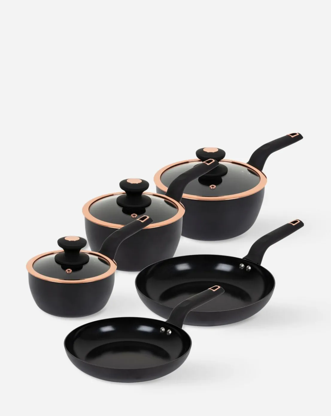 Tower Cavaletto Cookware 6 Piece Set Black