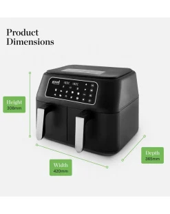 Tower GF17014 Good Food 8L Dual Basket Air Fryer