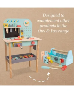 TP Owl & Fox Wooden Toolbox