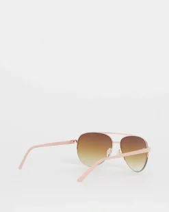 Valentina Rose Gold Aviator Sunglasses