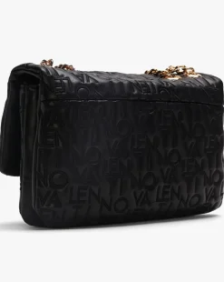 Valentino Bags Dram Black Embroidered Logo Cross-Body Bag
