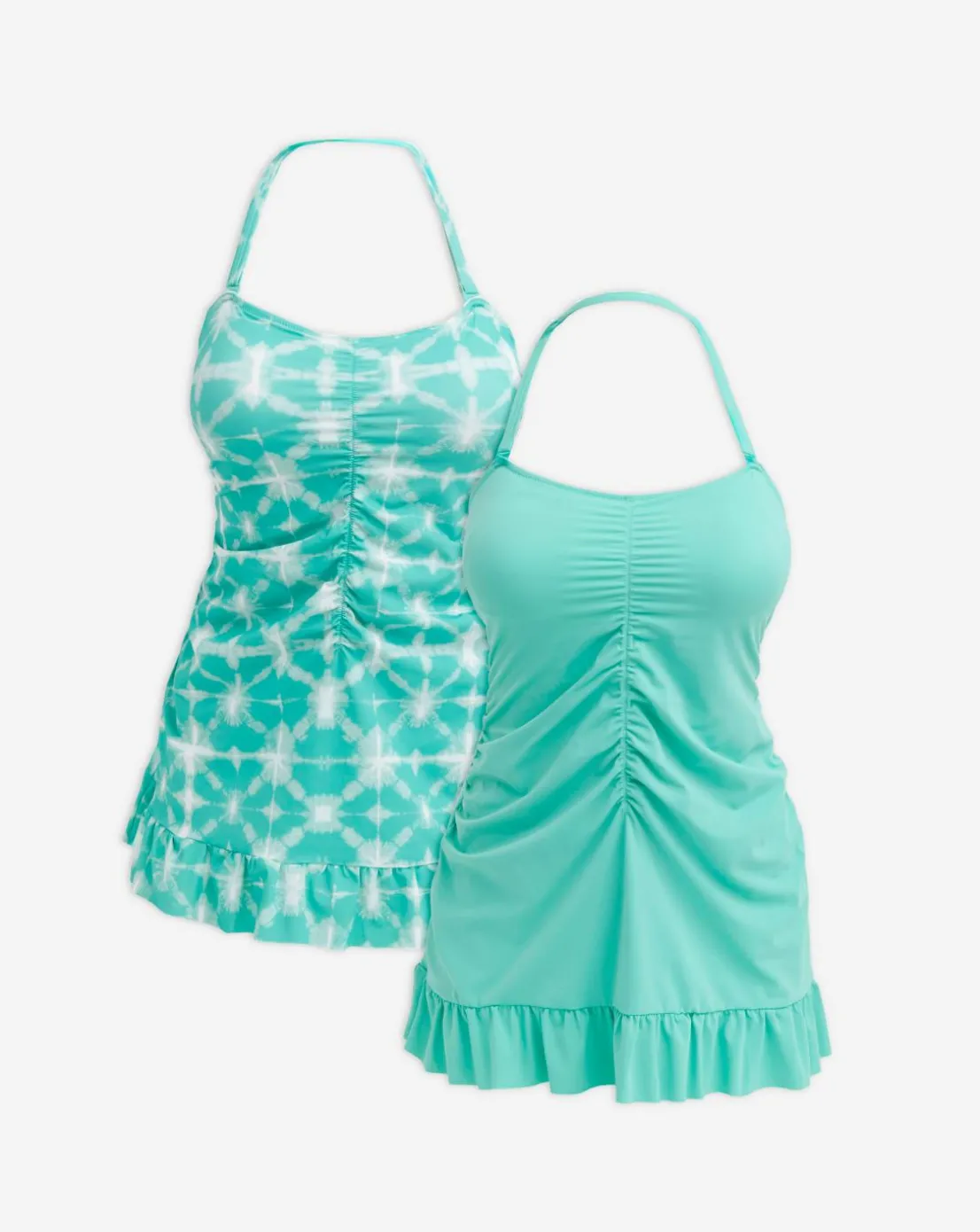 Value 2 Pack Bandeau Swimdresses With Detachable Straps