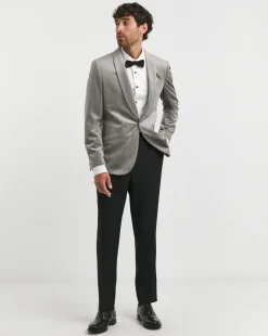 Velvet Satin Lapel Shawl Collar Blazer