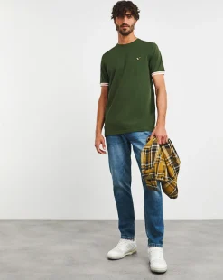 Voi Contrast Sleeve Cuff T-Shirt