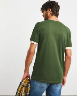 Voi Contrast Sleeve Cuff T-Shirt