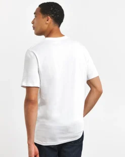 White V-Neck T-shirt Long