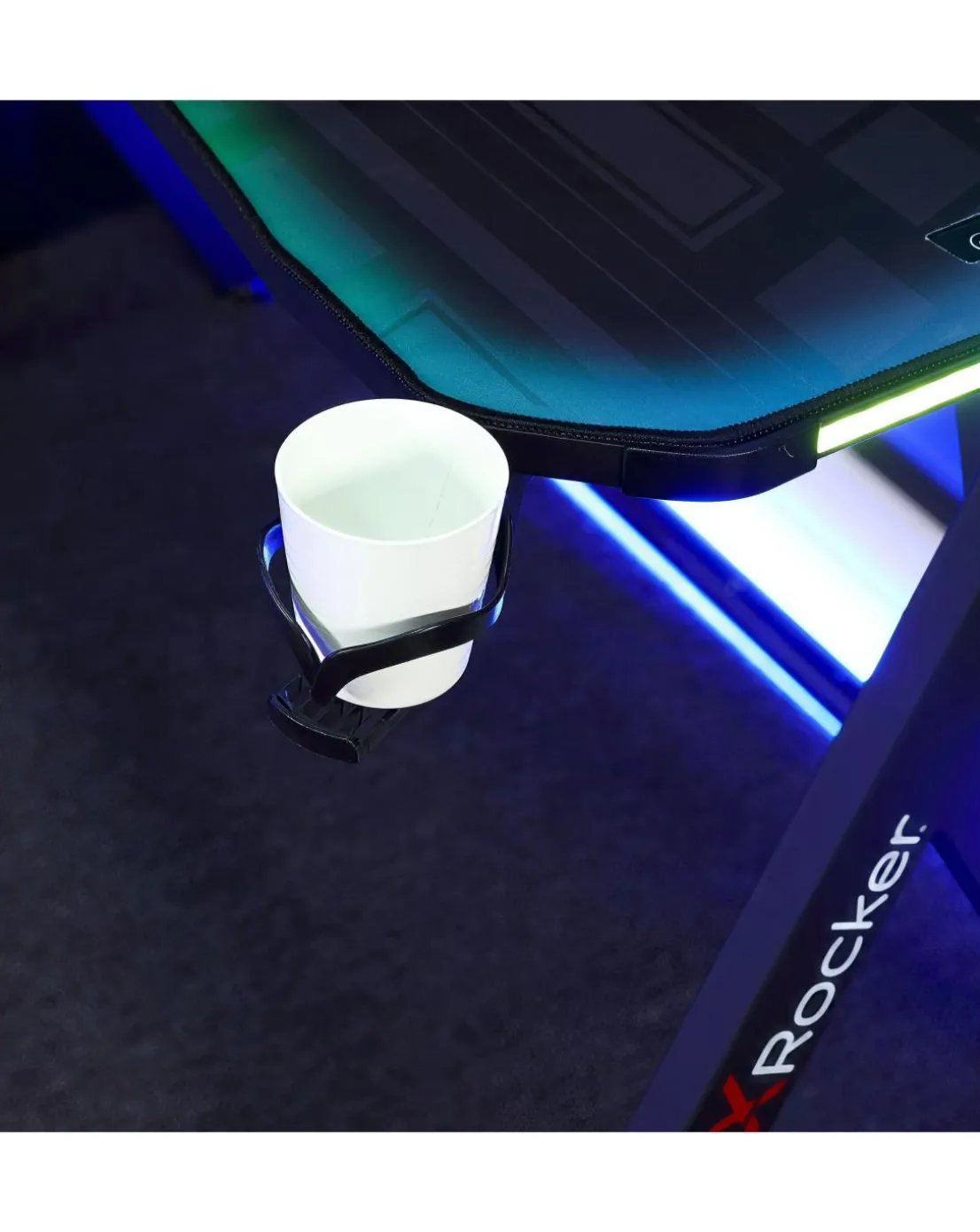 X Rocker Lumio XL Gaming Desk with 3 Sided App-Controlled LED Lighting