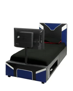 X Rocker Single Cerberus Twist TV Bed - Blue