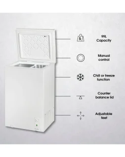 Abode A99CF0E1W Chest Freezer 99L - White