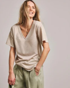 Anthology V Neck Foiled Short Sleeve T-shirt