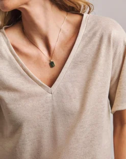 Anthology V Neck Foiled Short Sleeve T-shirt