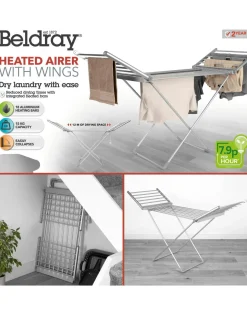 Beldray EH1156 12m Winged Electric Heated Clothes Airer