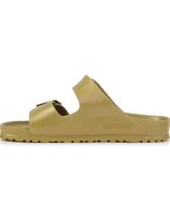 Birkenstock Arizona EVA Glamour Gold Two Bar Mules Narrow Width