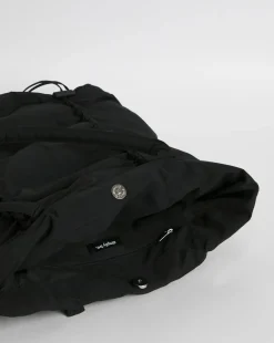 Black Ruched Detail Nylon Tote Bag