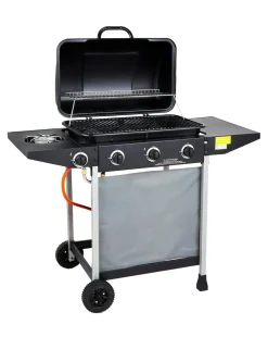 3 Burner Gas BBQ with Side Burner with Cover