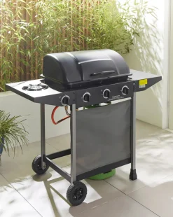 3 Burner Gas BBQ with Side Burner with Cover