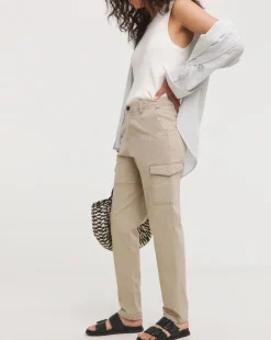 Camel Stretch Utility Tapered Chino Trousers